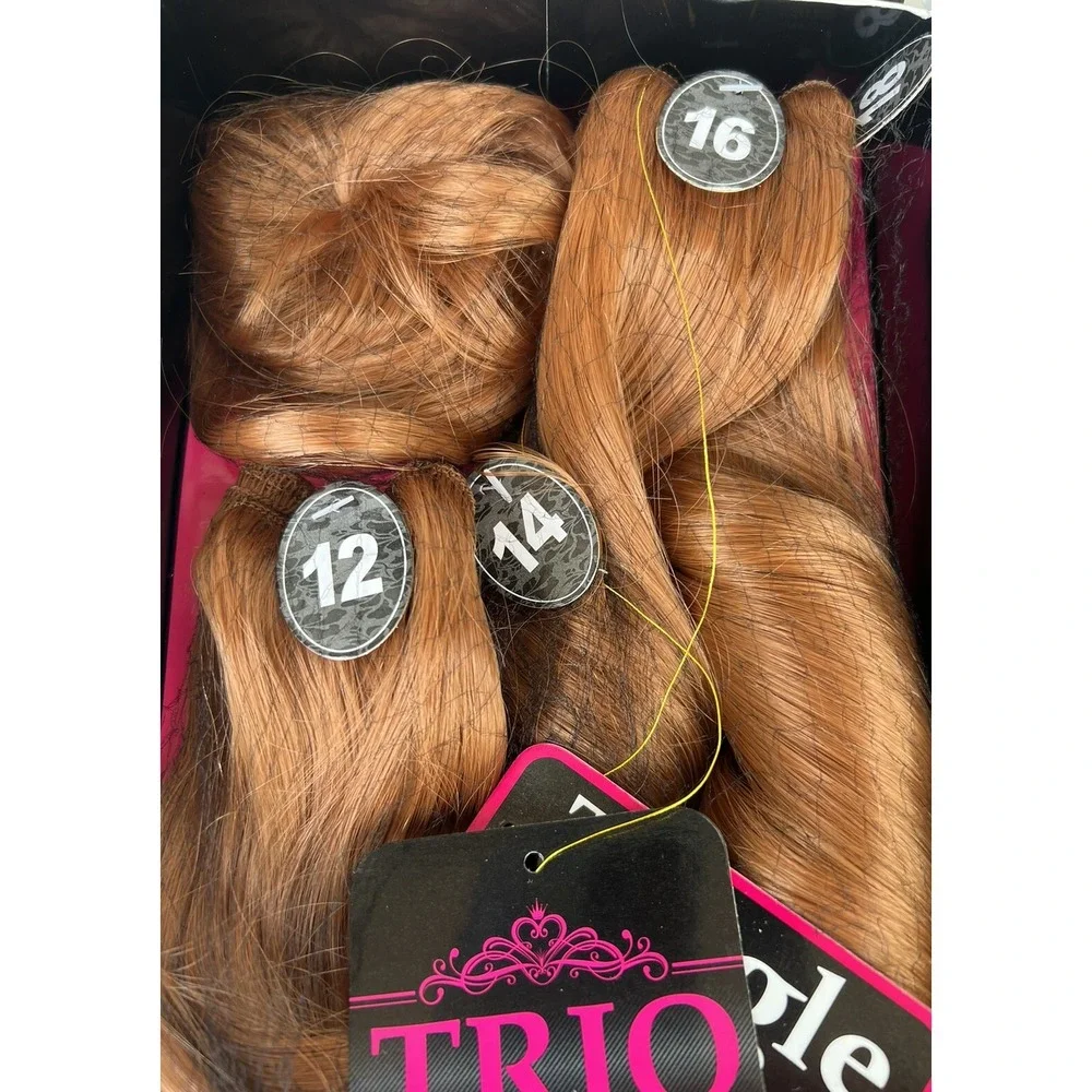 Medium Auburn Brown Hair Extensions Human Hair 6 Pc 12,14,16,18